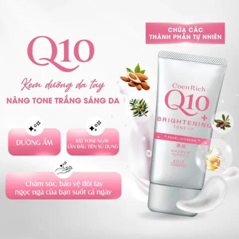 Kem dưỡng da tay Kose Hand Cream Q10 Nhật Bản giúp cấp ẩm cho tay nhiều loại - Tuýp 80g