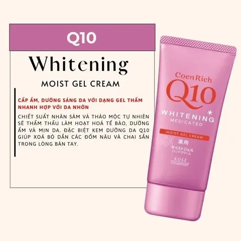 Kem dưỡng da tay Kose Hand Cream Q10 Nhật Bản giúp cấp ẩm cho tay nhiều loại - Tuýp 80g