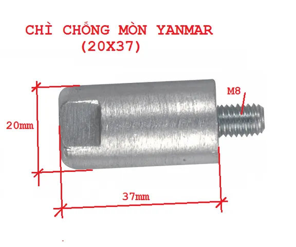 Kẽm chống ăn mòn, Chì chống ăn mòn máy thủy Yanmar 3T, SM, 4CH 6CH, 6HA,6LA,6GH, 6AY. Đài Loan