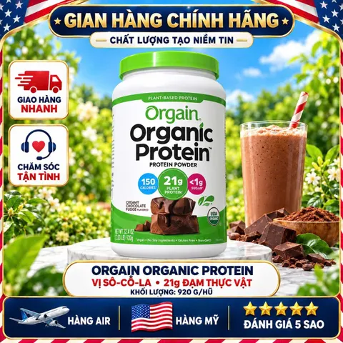 BỘT PROTEIN THỰC VẬT HỮU CƠ ORGAIN ORGANIC PROTEIN MỸ HỘP 920G