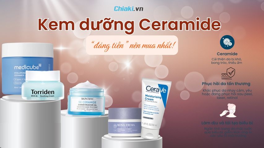 Top 10 Kem dưỡng Ceramide đáng tiền 2026 (Bảng so sánh chi tiết)