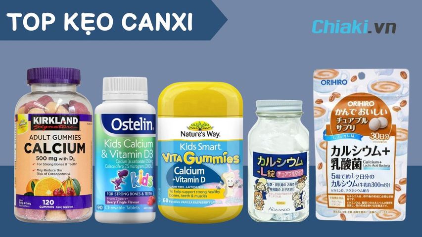 TOP 7 kẹo canxi tốt nên dùng cho trẻ em và người lớn