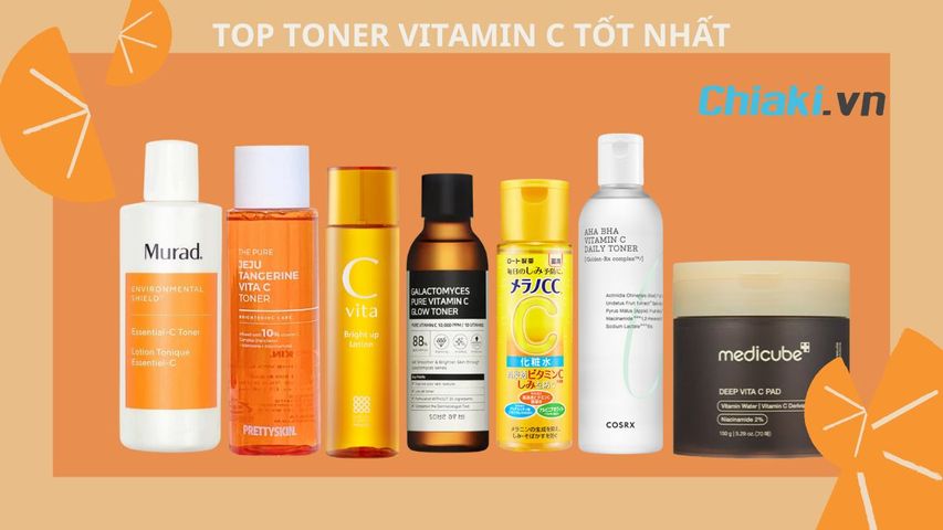 TOP 7 toner Vitamin C dưỡng sáng, mờ thâm da nên dùng 2026
