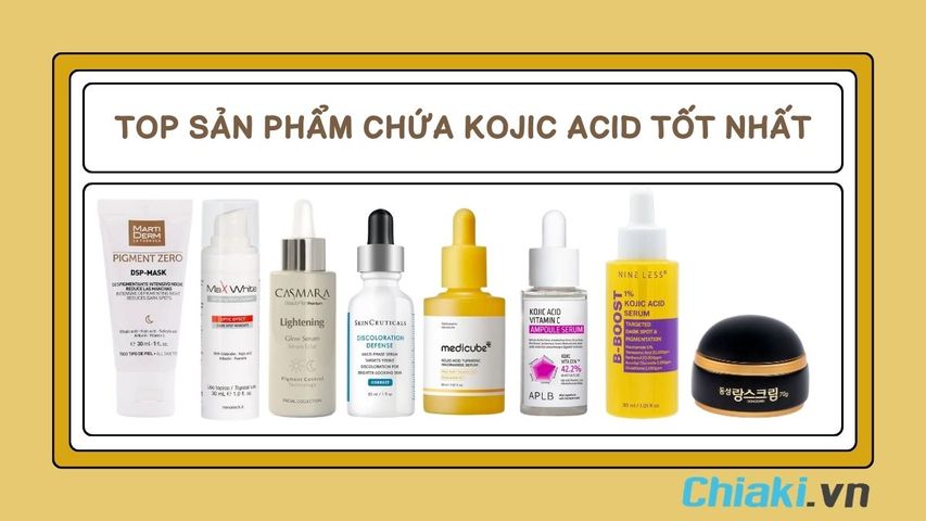 TOP 10 sản phẩm chứa Kojic Acid dưỡng sáng, mờ thâm tốt