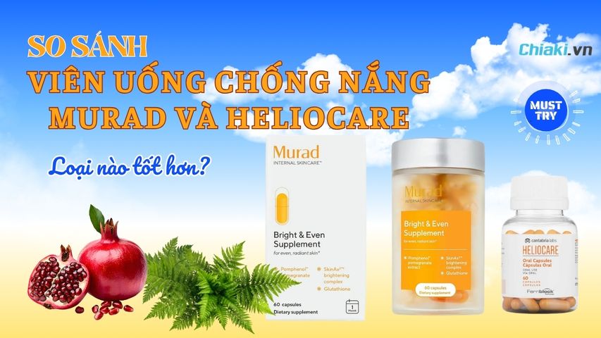 So sánh viên uống chống nắng Murad và Heliocare loại nào tốt hơn?
