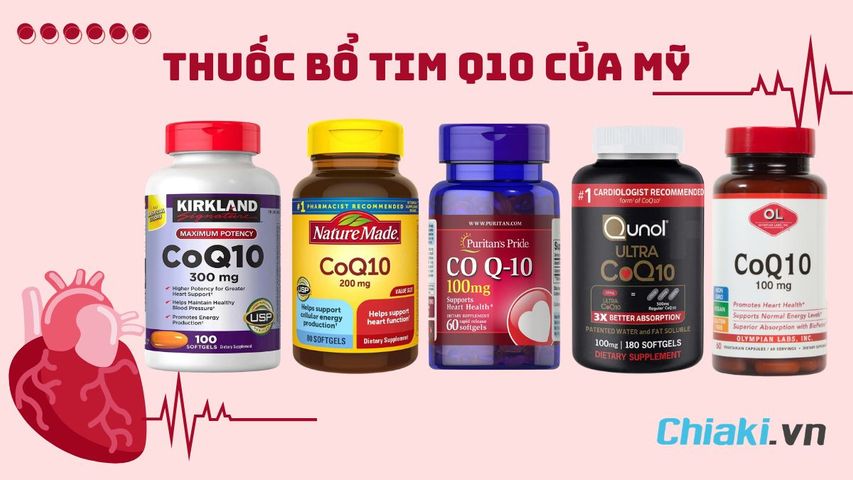 TOP 5 thuốc bổ tim Q10 của Mỹ tốt cho hệ tim mạch khỏe mạnh
