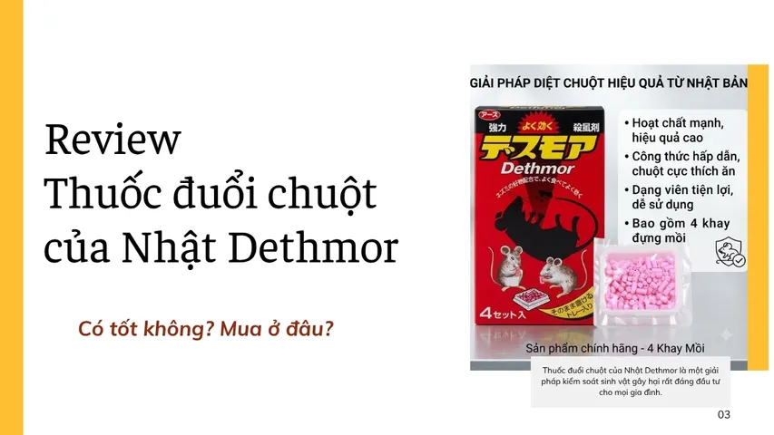 Review Thuốc đuổi chuột của Nhật Dethmor có tốt không? Mua ở đâu?