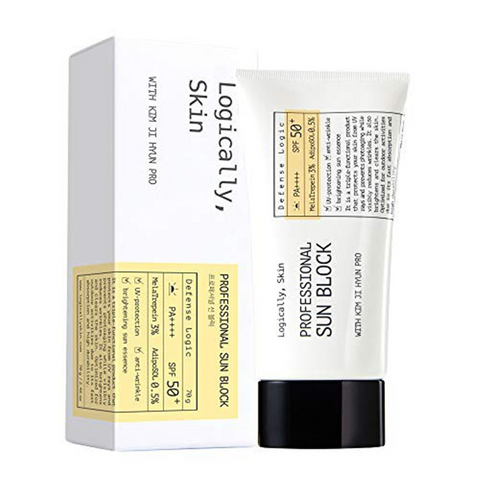 Kem Chống Nắng Nâng Tone Logically Skin Professional Sun Block SPF50+ PA++++ - Bảo Vệ Da Nhạy Cảm, Dưỡng Ẩm, Lớp Nền Trang Điểm Tự Nhiên 70g