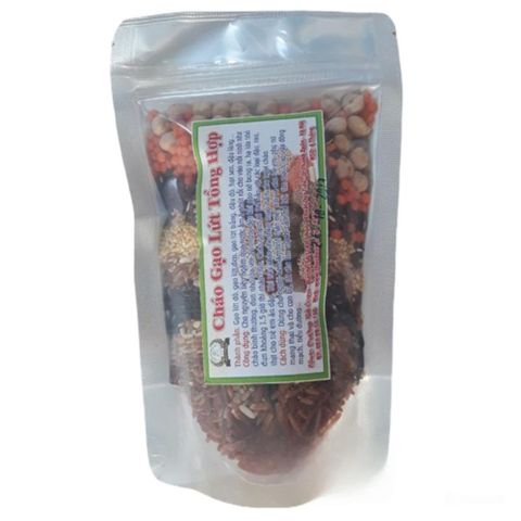 Cháo Gạo Lứt Tổ Hợp 200g - Thực Dưỡng Bà Loan, Dinh Dưỡng Cho 2 Người, Chứa Gạo Lứt, Đậu Hạt, Hạt Sen, Huyết Áp Thấp