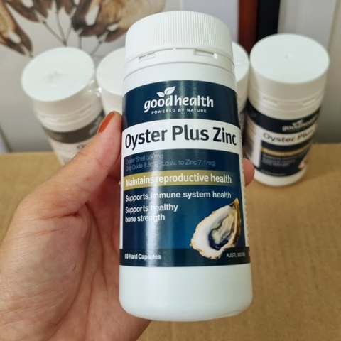Viên Uống Tinh Chất Hàu Oyster Plus Zinc Goodhealth Úc - Bổ Sung Kẽm Tăng Cường Sức Khỏe và Sinh Lý Nam Giới - Hỗ Trợ Miễn Dịch 60 Viên