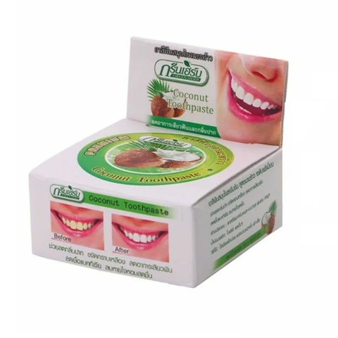Bột Tẩy Trắng Răng Green Herbal Thái Lan - Tặng Kèm Hủ 10Gr, Hiệu Quả Xóa Vết Ố Vàng, Răng Trắng Sáng Sau 14 Ngày Sử Dụng