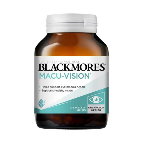 Viên Uống Bổ Mắt Blackmores Macu-Vision Úc - 125 Viên Hỗ Trợ Khỏe Mắt, Giảm Mỏi Và Căng Thẳng Thị Lực