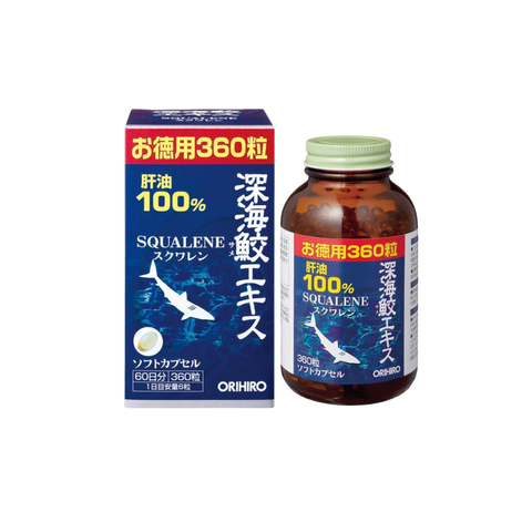 Viên Uống Orihiro Squalene 360v - Bổ Trợ Xương Khớp, Tốt Cho Mắt, Tim Mạch & Bảo Vệ Sức Khỏe - Sản Phẩm Nhật Bản