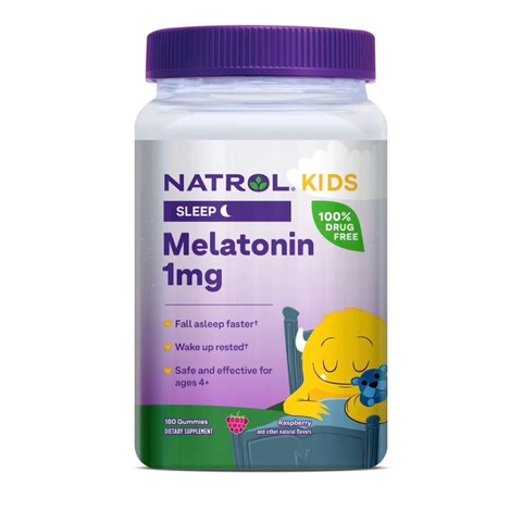 Kẹo Giúp Bé Ngủ Ngon Natrol Kids Sleep 1mg – Viên Nhai Vị Dâu, Hỗ Trợ Giấc Ngủ, Dễ Đi Vào Giấc Ngủ, Không Chất Gây Nghiện