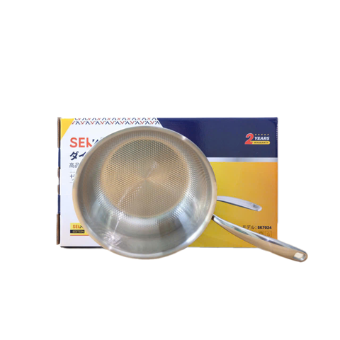 Chảo Inox Seka Sâu Lòng Vân Kim Cương 24cm/28cm - Chảo Bếp Từ Chống Dính Cao Cấp, Đảm Bảo Nhiệt Độ Ổn Định