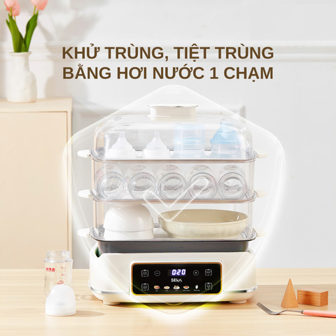 Nồi lẩu hấp 3 tầng đa năng Seka SK6620 - Thiết kế linh hoạt, công suất 1500W, nấu lẩu & hấp thực phẩm tiện lợi, cho bữa tiệc hoàn hảo.