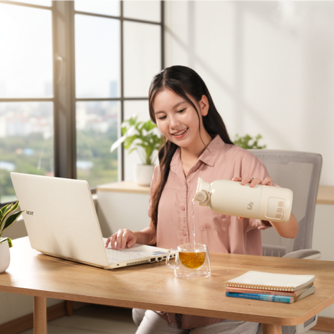 Bình Đun Nước Pha Sữa Fatzbaby Mini Smart 20 Plus FB3830BN - Chất Liệu Thép Không Gỉ, Dung Tích 500ml, Thiết Kế Thông Minh, Cảm Ứng Nhiệt Độ, An Toàn Cho Bé