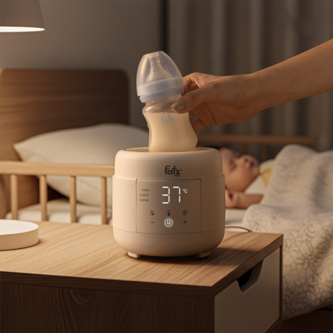 Máy Hâm Sữa Bằng Khí Nóng Fatzbaby AirHeat 1 FB3903CM - Giữ Dưỡng Chất, Hâm Nóng Đều, An Toàn Cho Bé