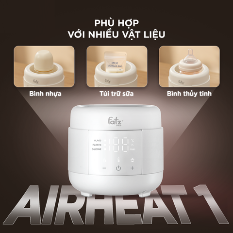 Máy Hâm Sữa Bằng Khí Nóng Fatzbaby AirHeat 1 FB3903CM - Giữ Dưỡng Chất, Hâm Nóng Đều, An Toàn Cho Bé
