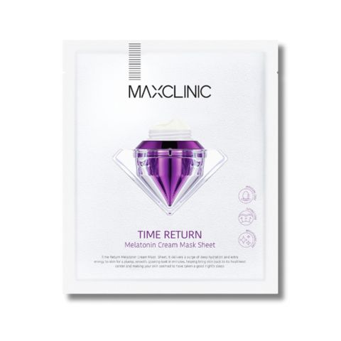 Mặt Nạ Dưỡng Da Maxclinic Time Return Cream Mask - Hàn Quốc, Cấp Ẩm Sâu, Tái Tạo Da, Niacinamide, Ceramide, Hộp 4 Miếng 28g