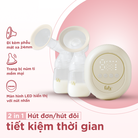 Máy Hút Sữa Điện Đôi Fatzbaby Chorus 8 FB1328VN - Chế Độ Hút Luân Phiên, Êm Ái, Tiện Lợi Cho Mẹ - Phụ Kiện Thiết Yếu Cho Mẹ Bỉm Sữa