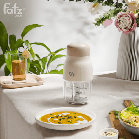 Máy Xay Thức Ăn Dặm Đa Năng Fatzbaby Mix 2 FB5002MB - Lưỡi Dao Inox 8 Cánh, Công Suất 200W, Tiện Lợi Cho Mẹ Và Bé