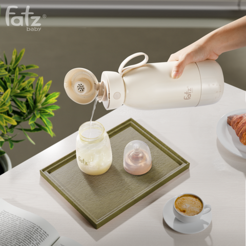 Bình Hâm Nước Pha Sữa Di Động Fatzbaby Mini Smart 15 FB3842FD - Dung Tích 500ml, Điều Khiển Cảm Ứng, Hiển Thị Nhiệt Độ Thời Gian Thực