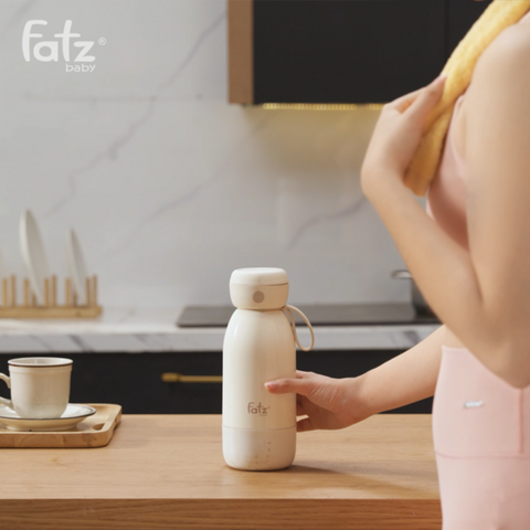 Bình Hâm Nước Pha Sữa Di Động Fatzbaby Mini Smart 15 FB3842FD - Dung Tích 500ml, Điều Khiển Cảm Ứng, Hiển Thị Nhiệt Độ Thời Gian Thực