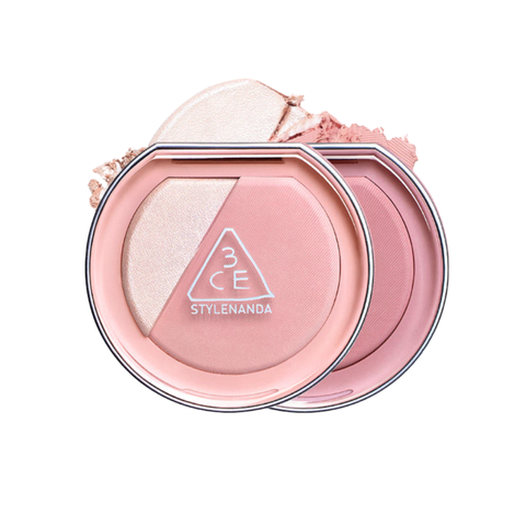 Phấn Má Hồng 3CE Blushlighter 2in1 - Sắc Hồng Tươi Tắn & Hiệu Ứng Bắt Sáng - Trang Điểm Rạng Rỡ Tự Nhiên