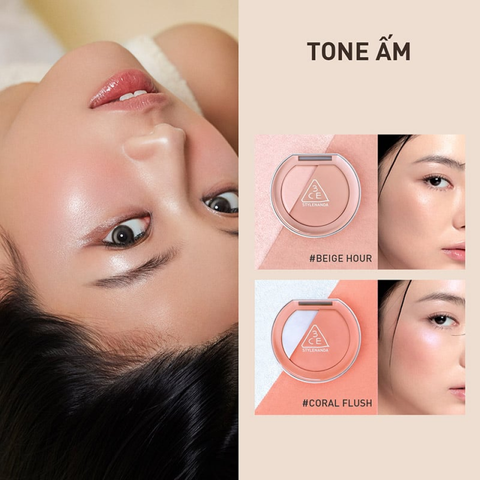 Phấn Má Hồng 3CE Blushlighter 2in1 - Sắc Hồng Tươi Tắn & Hiệu Ứng Bắt Sáng - Trang Điểm Rạng Rỡ Tự Nhiên