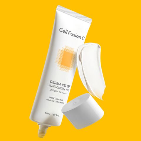 Hộp 2 Tuýp Kem Chống Nắng Cell Fusion C Derma Relief Sunscreen 100 SPF50+/PA++++ - Bảo Vệ Da, Nâng Tông Da Tự Nhiên, Phù Hợp Mọi Loại Da