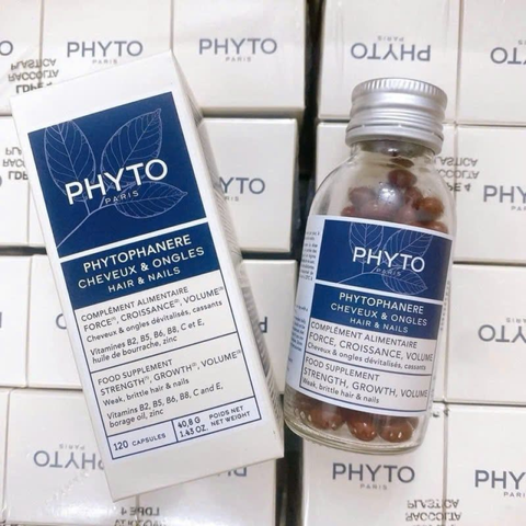 Viên Uống Phyto Hỗ Trợ Tóc và Móng Chắc Khỏe - Bổ Sung Vitamin và Khoáng Chất Cho Tóc Bóng Mượt, Giảm Rụng Tóc, Lọ 120 Viên