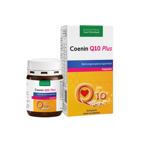 Viên uống Sanct Bernhard Coenin Q10 Plus - Hỗ trợ sức khỏe tim mạch và tăng cường sức đề kháng, Hộp 30 viên nhập khẩu