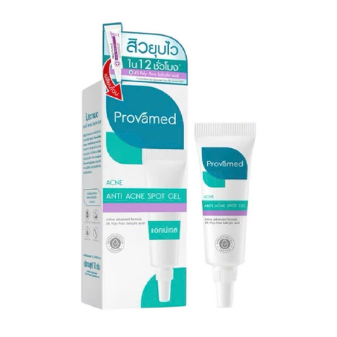 Gel Hỗ Trợ Giảm Mụn Trứng Cá Provamed Acne Spot Gel 10g - Giảm Viêm, Làm Dịu Da, Ngăn Ngừa Mụn Mới