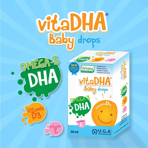 Giọt VitaDHA cho bé từ 0-12 tháng - Bổ sung DHA hỗ trợ phát triển thị giác và hệ tiêu hóa - Lọ 30ml tiện lợi