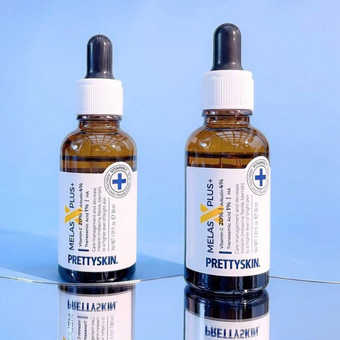 Tinh Chất Trắng Da Prettyskin Melas X Plus - 20% Vitamin C, Mờ Thâm Nám, Làm Sáng Da, Serum 30ml Nhập Khẩu