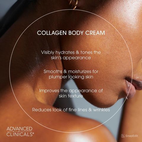 Kem Dưỡng Body Advanced Clinicals Collagen Skin Rescue Cream - Dưỡng Ẩm Sâu, Cải Thiện Độ Đàn Hồi Da, 454g