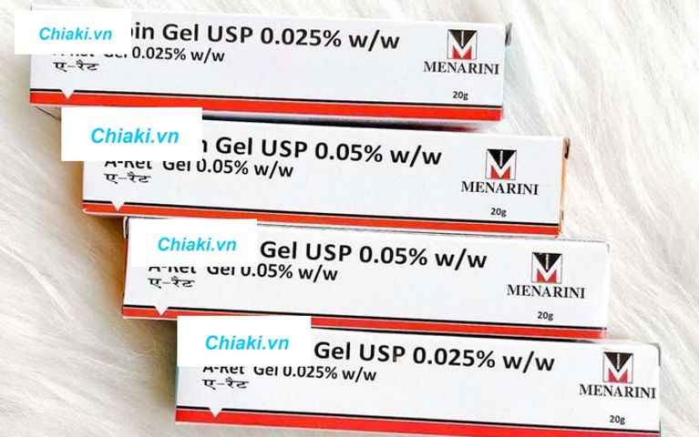 Kem Trị Mụn Tre Gel USP Aret 0.05% - Giúp Tái Tạo Da, Giảm Thâm Và Mụn 20g - Sản Phẩm Chăm Sóc Da Chất Lượng Từ Menarini