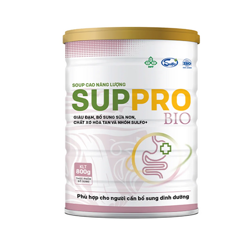 Suppro Bio - Soup Dinh Dưỡng Hỗ Trợ Tiêu Hóa Cho Người Lớn & Trẻ Em Trên 3 Tuổi - Hộp 12 Gói Bổ Sung Vitamin