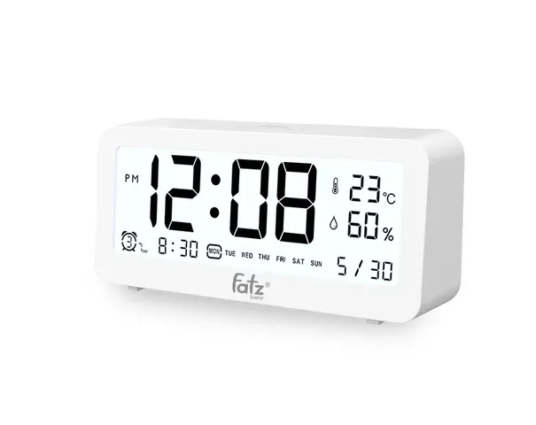 Nhiệt Ẩm Kế Điện Tử Fatzbaby Senmax 1 FB8826WS - Đồng Hồ Báo Thức Kiểm Soát Nhiệt Độ và Độ Ẩm Nhà Bạn