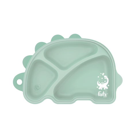 Khay Ăn Dặm Hình Khủng Long Fatzbaby FB8301SS - Chất Liệu PP An Toàn, 3 Ngăn Đựng Thực Phẩm, Thiết Kế Dễ Thương Cho Bé Yêu