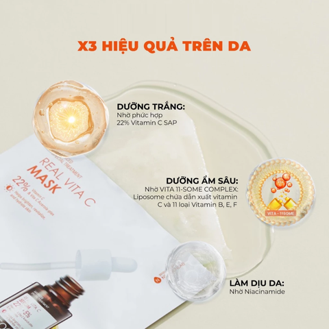 (Hàng nhập khẩu) Combo 10 mặt nạ dưỡng sáng da Neogen Dermalogy Real Vita C 22% Mask