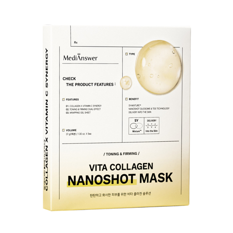 (Hàng nhập khẩu) Hộp 5 mặt nạ thạch Medianswer Vita Collagen NanoShot Mask