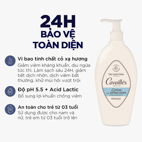 (Hàng nhập khẩu) Dung dịch vệ sinh phụ nữ Cavailles của Pháp