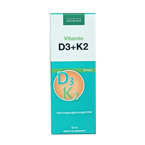 Vitamin D3K2 Dạng Giọt Sanct Bernhard Đức 10ml - Hỗ Trợ Canxi, Xương Chắc Khỏe Cho Trẻ Em, Vitamin D3 và K2 Từ Thiên Nhiên