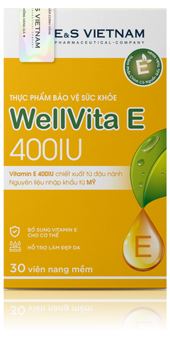 WellVita E 400IU - Viên uống hỗ trợ trẻ hóa và làm đẹp da