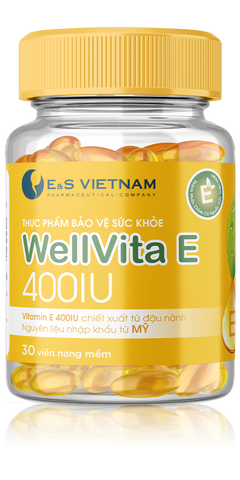 WellVita E 400IU - Viên uống hỗ trợ trẻ hóa và làm đẹp da