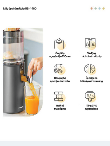 Máy ép chậm Roler RS-4460 - ép trái cây nguyên quả