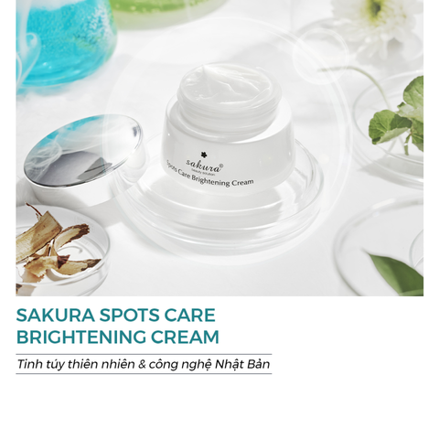 (Hàng nhập khẩu) Bộ 2 món hỗ trợ dưỡng trắng da, ngừa nám Sakura Brightening Set