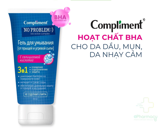 Gel Rửa Mặt Compliment No Problem Salicylic Acid của Nga